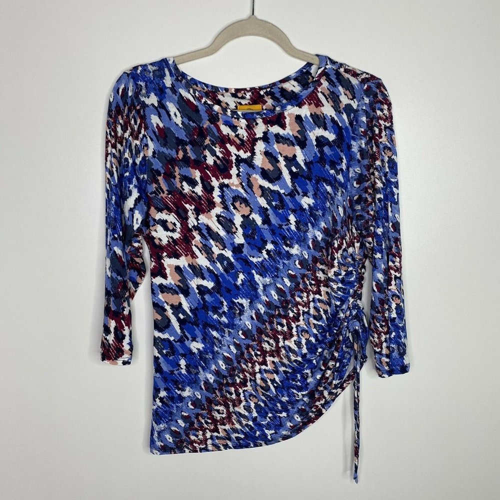 Ruby Rd. Blue And Westbound Pink Patterned Blouse… - image 2